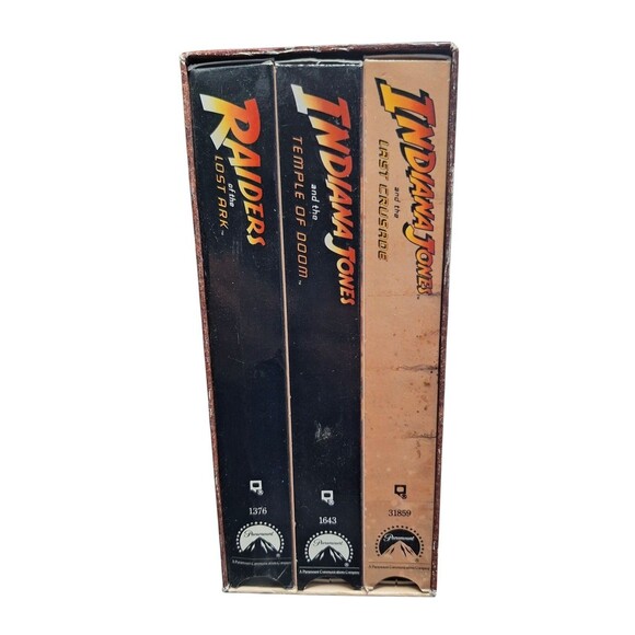 Indiana Jones Trilogy Collector’s Edition 3-Tape VHS Set - Tested - Raiders, Tem - Picture 5 of 7
